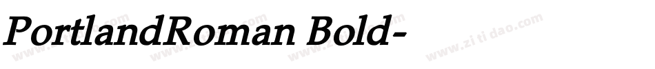 PortlandRoman Bold字体转换